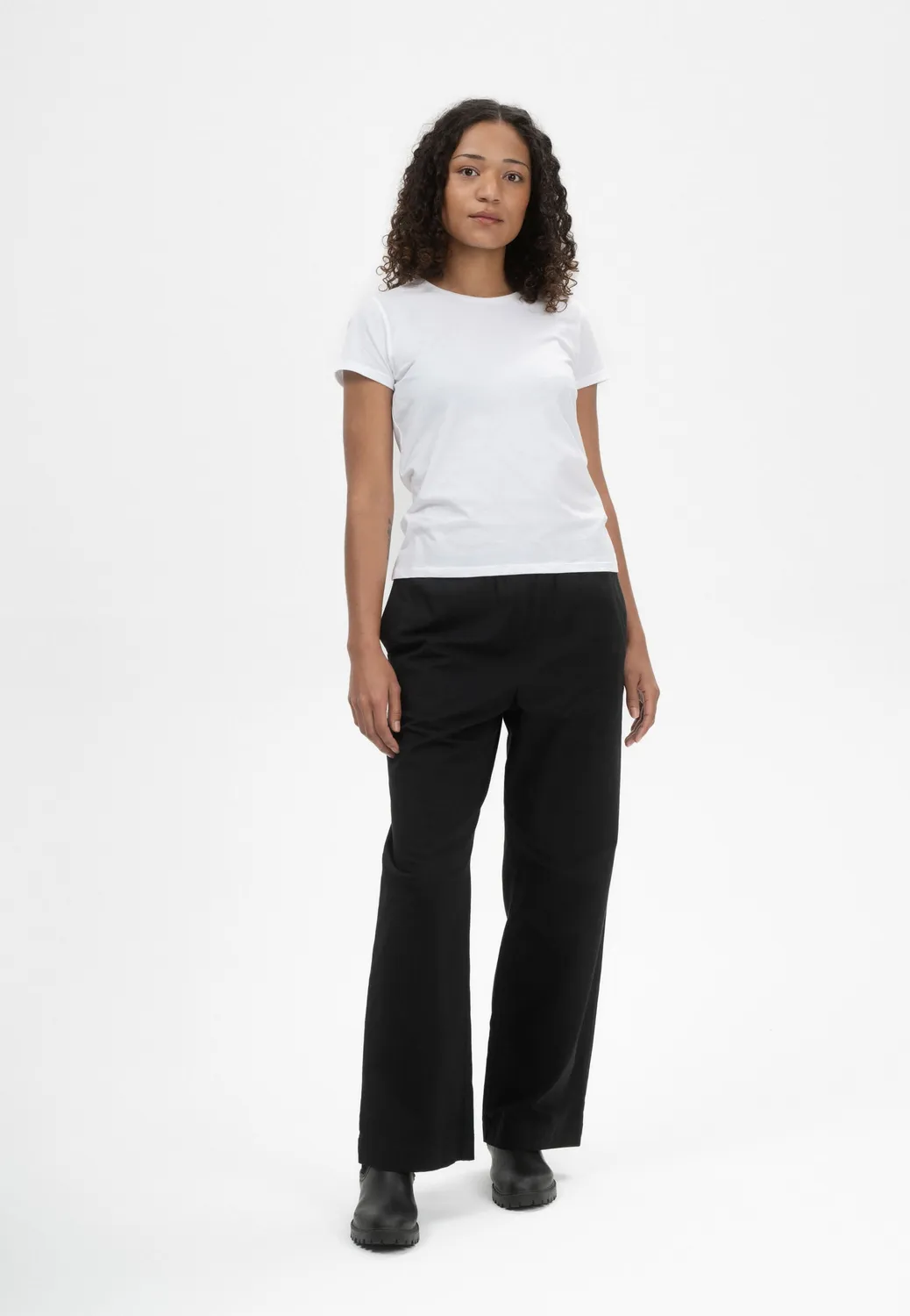 MELA LANISHA T-Shirt weiß Bio-Baumwolle tailliert