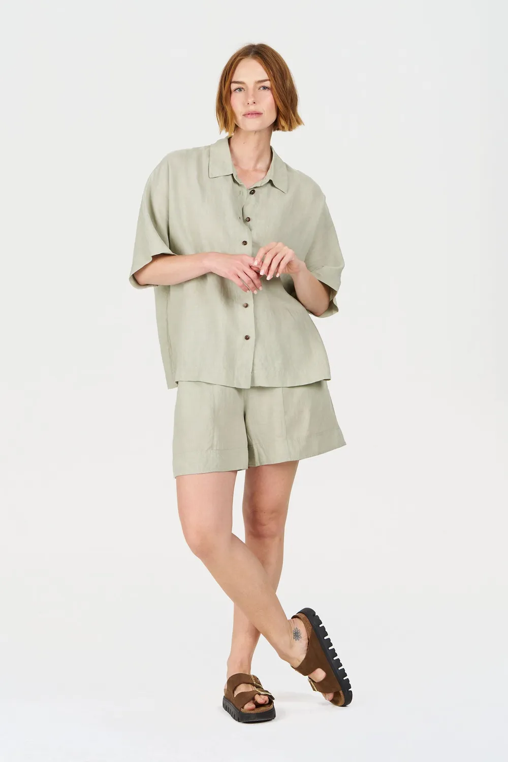 Komodo Kygo Shorts Sage Tencel-Leinen
