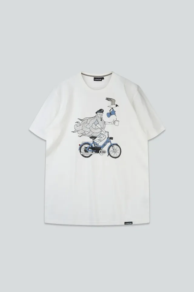LAKOR Coffee Go T-Shirt star white Bio-Baumwolle