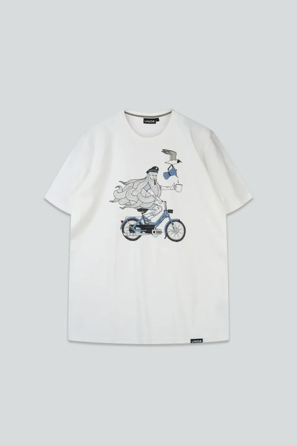 LAKOR Coffee Go T-Shirt star white Bio-Baumwolle