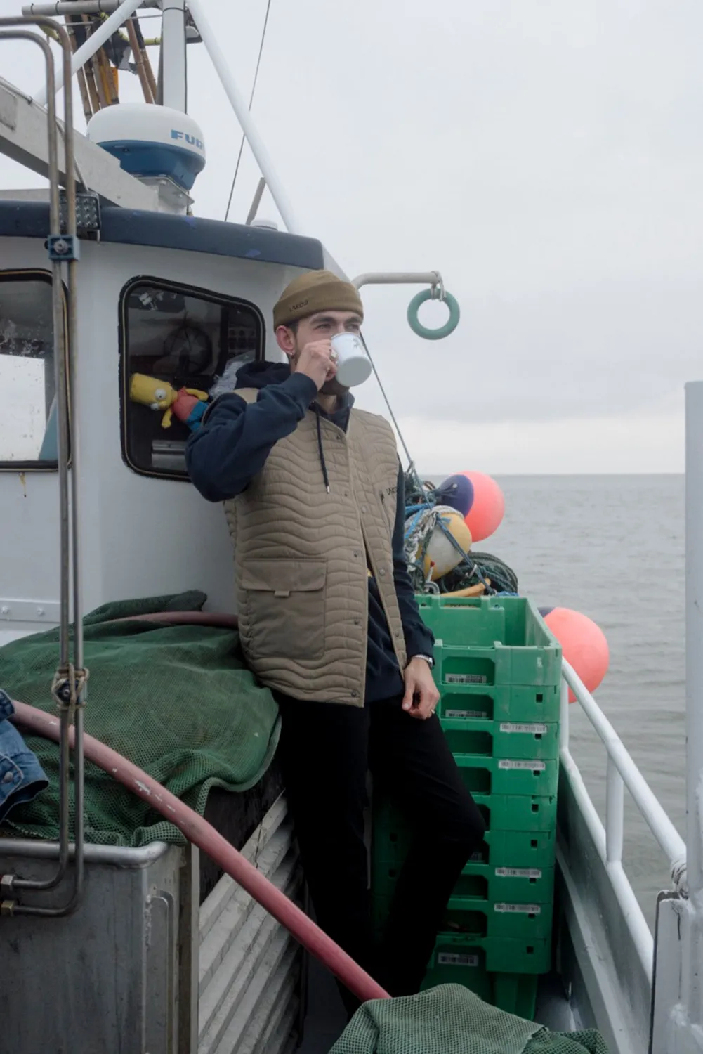 LAKOR Pier Pelican Hoodie Blau Bio-Baumwolle