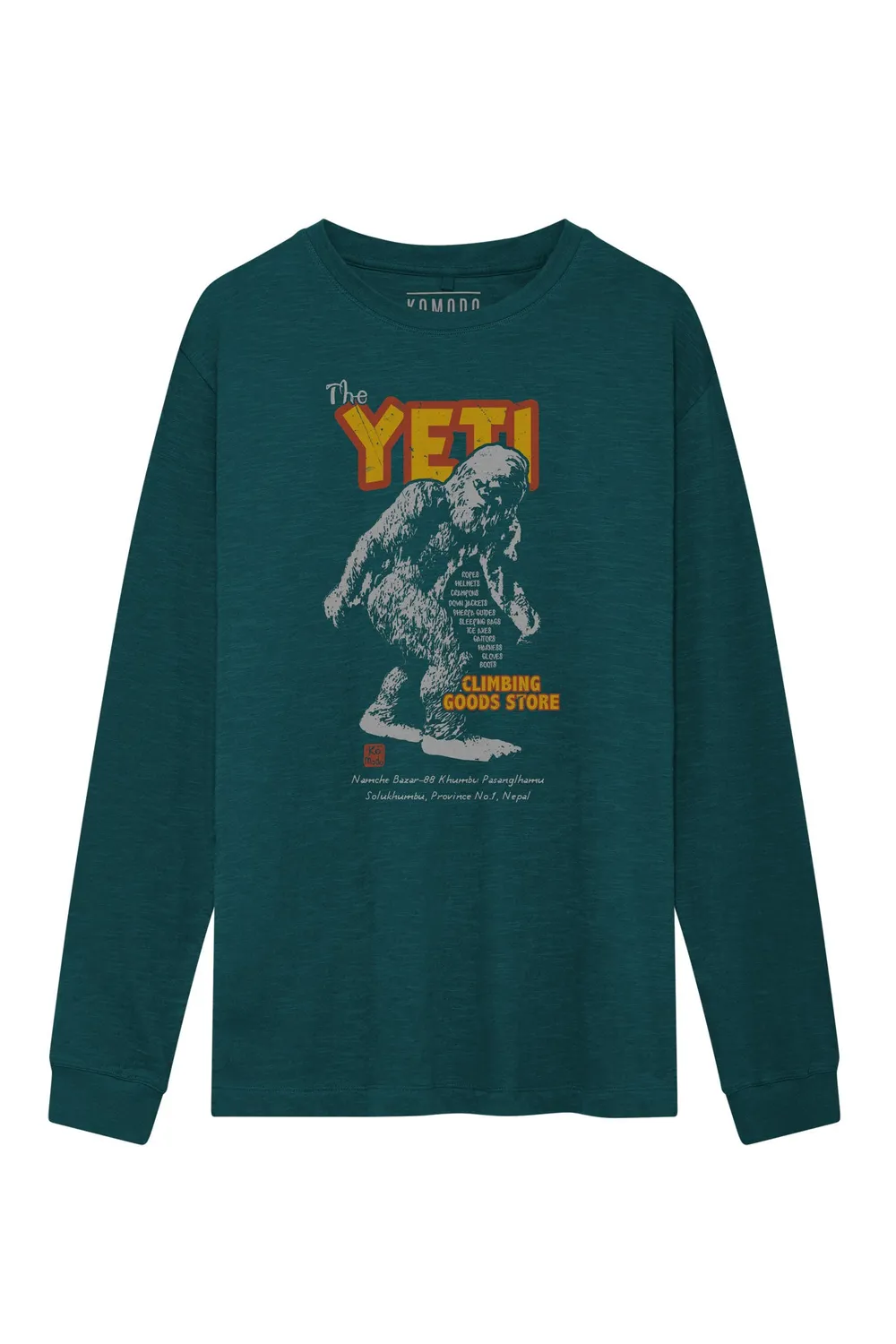 Komodo Yeti T-Shirt Herren teal aus Bio-Baumwolle