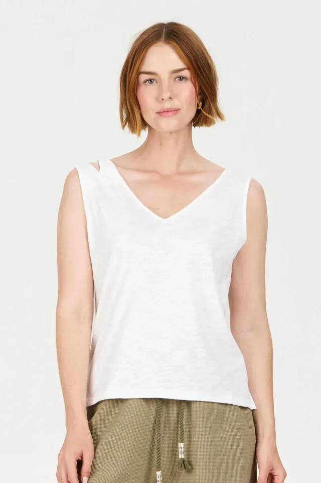 KOMODO MALA Top Weiß Bio-Baumwolle