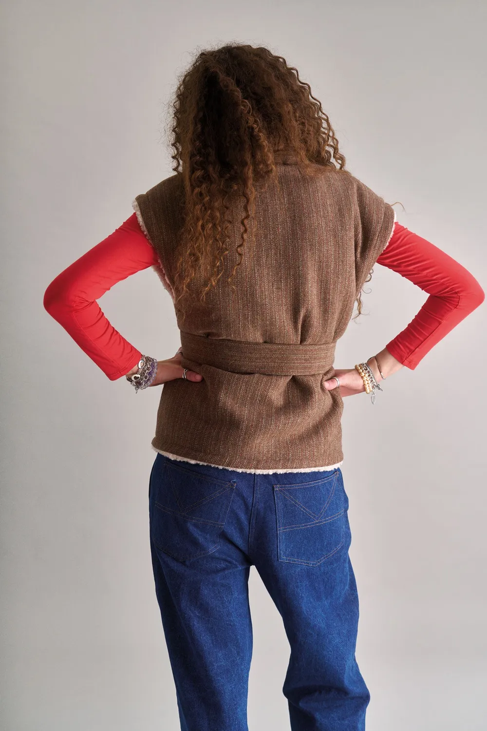 Komodo Georgie Weste Damen Sand Gr. 38 Recycling Fleece