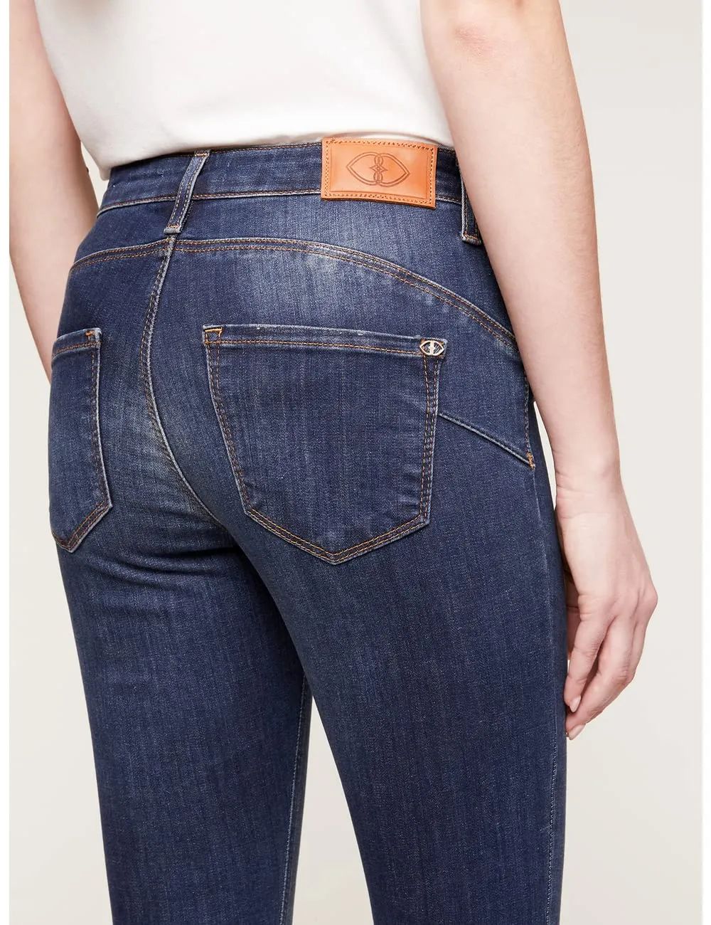 motivi Gisele Skinny-Jeans dunkelblau Push-up