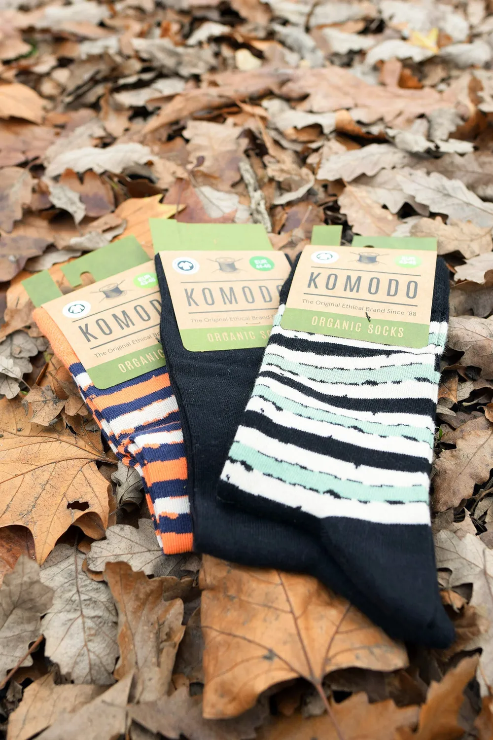 Komodo Stripe Socken 3er-Pack Bio-Baumwolle Herren