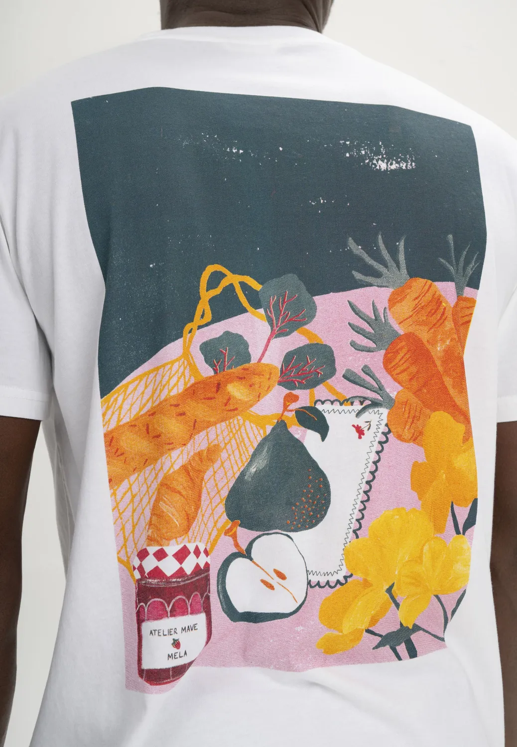 MELA Artist Atelier Mave T-Shirt weiß Print Bio