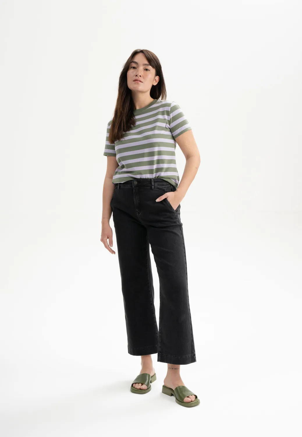 MELA KHIRA Stripes T-Shirt marmeladen streifen Bio-Jersey