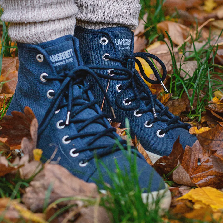 Langbrett GDR Sneaker Baumwolle dunkelblau vegan