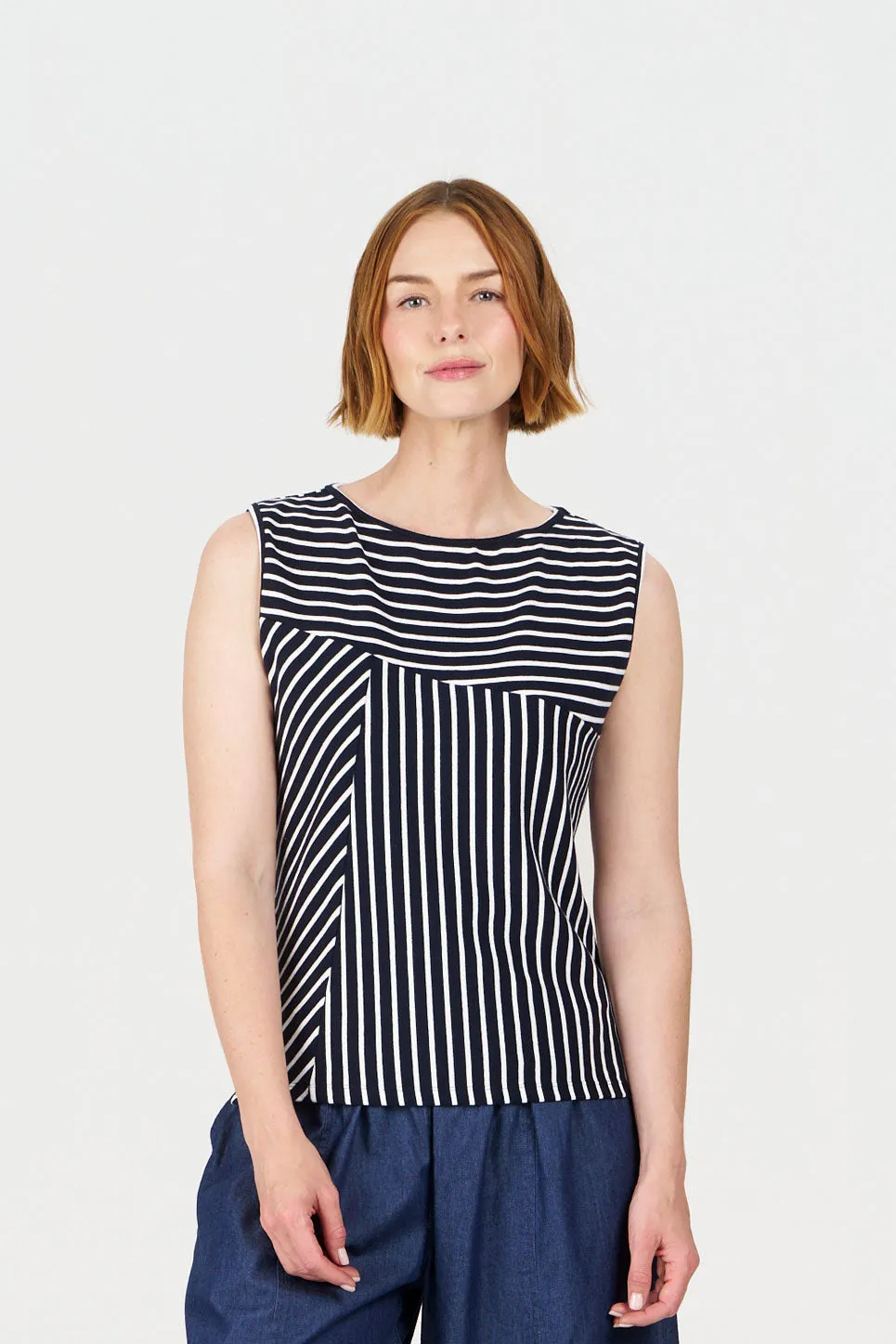 Komodo Etosha Top Damen navy-streifen Stretch