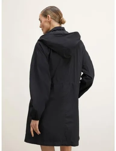 Motivi Parka aus Nylon mit Kapuze einfarbig