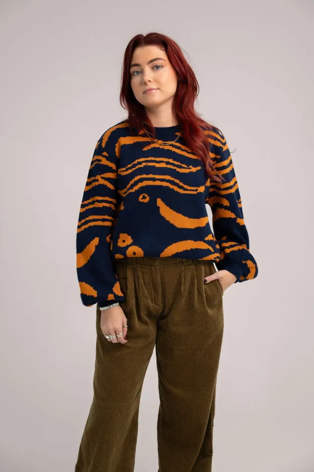KOMODO TIGER HOPE Pullover Bio-Baumwolle Navy
