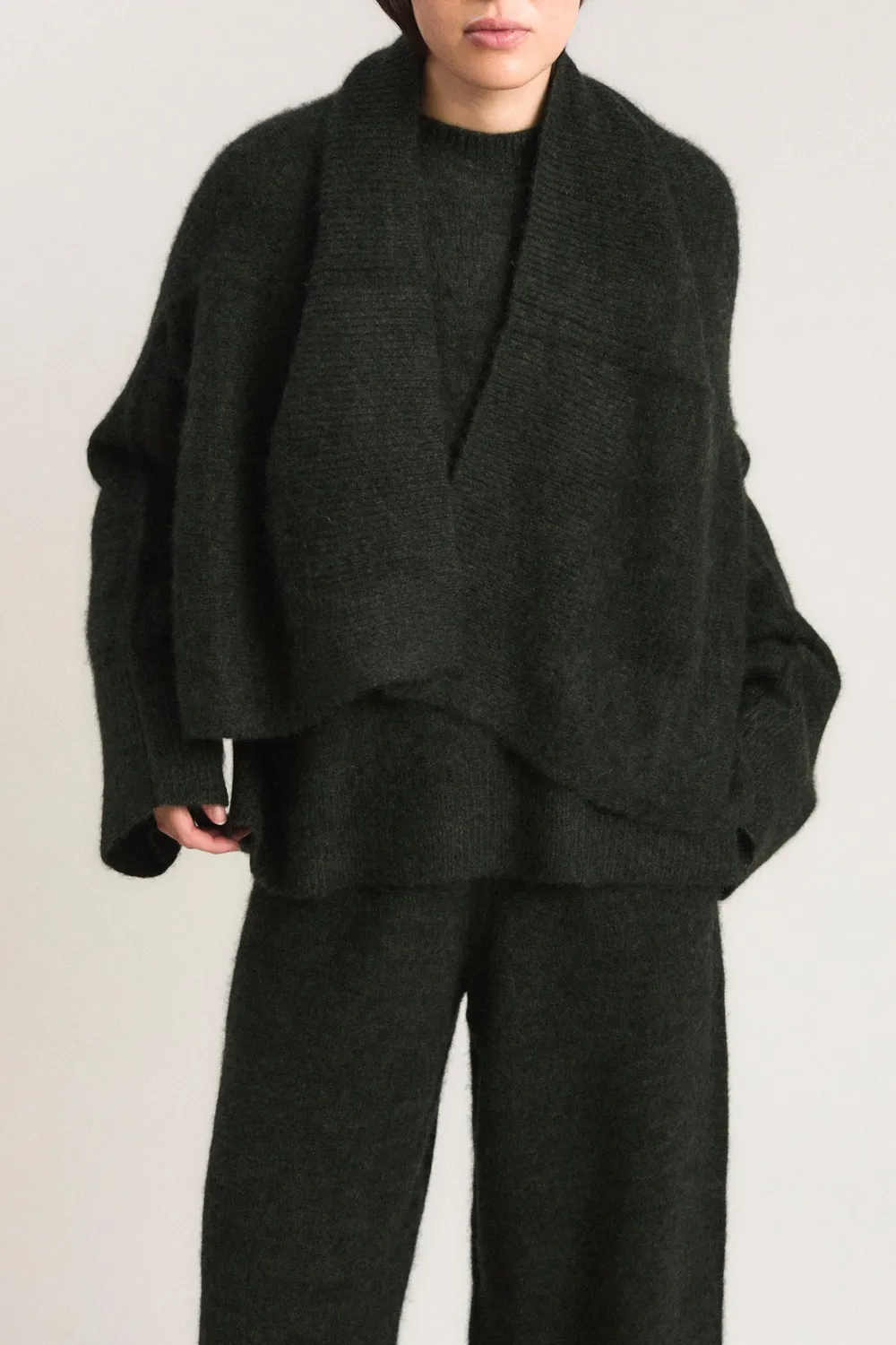 Oyuna Sona Cardigan Pine Jet Strickjacke Kaschmir-Seide