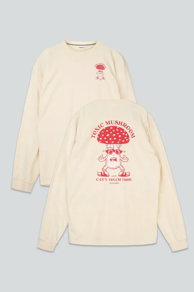 LAKOR Toxic Mushroom Boxfit LS T-Shirt Rainy Day Bio-Baumwolle