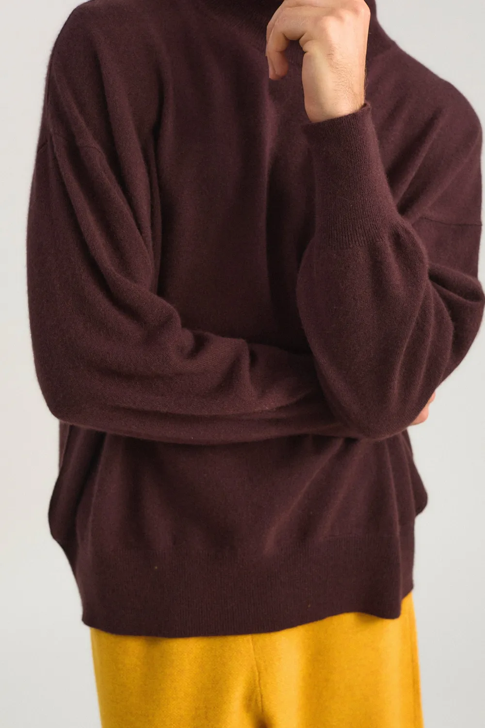 Oyuna Kotto Pullover Carob Rollkragen Kaschmir