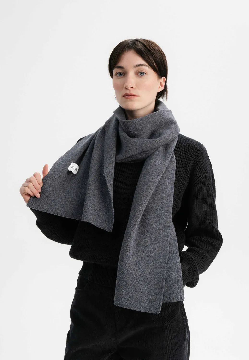 MELA ASMEE Jacquard Strick Schal Bio-Baumwolle
