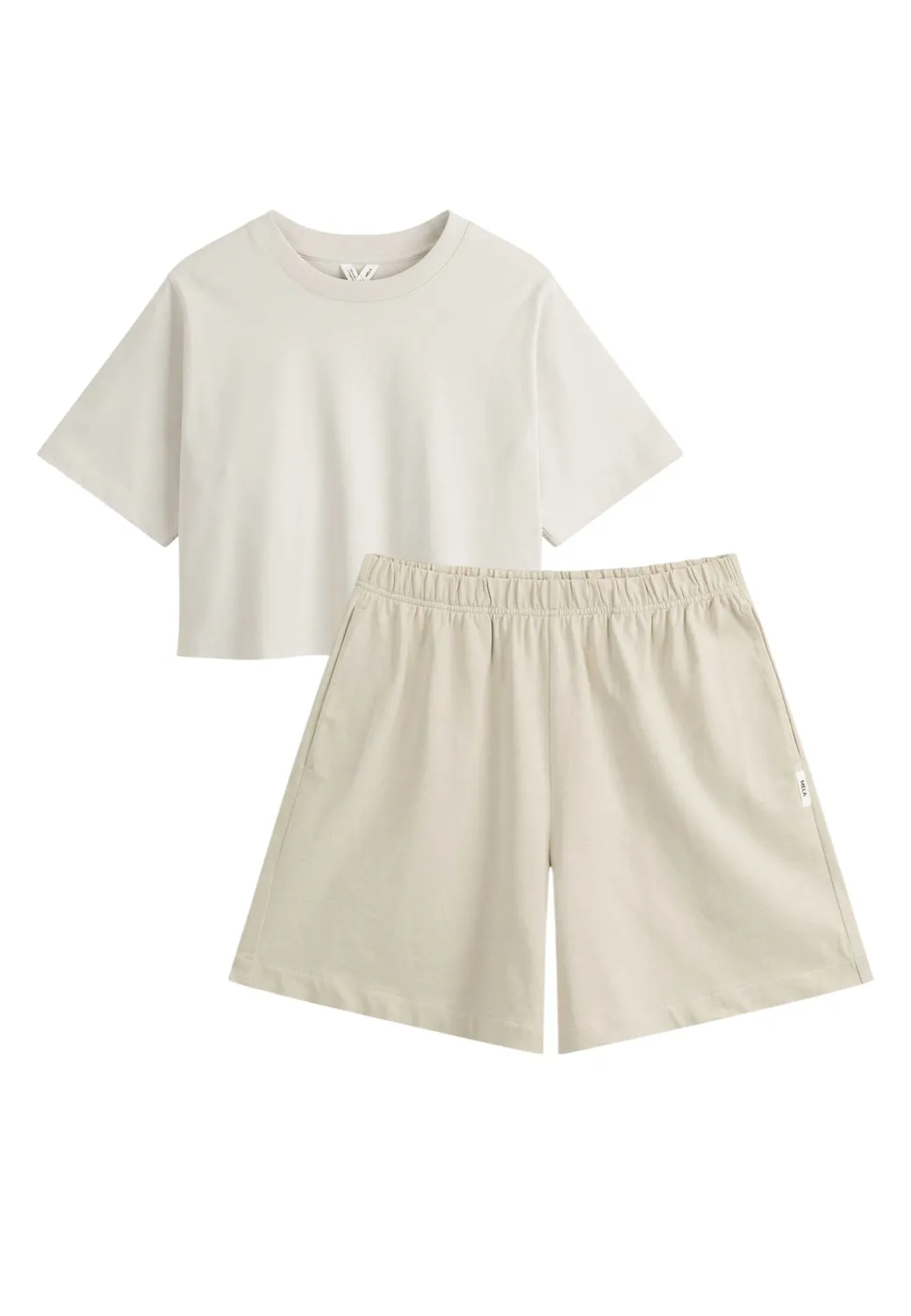 MELA JOSHNA JIVIKA Set Cropped T-Shirt Shorts Bio