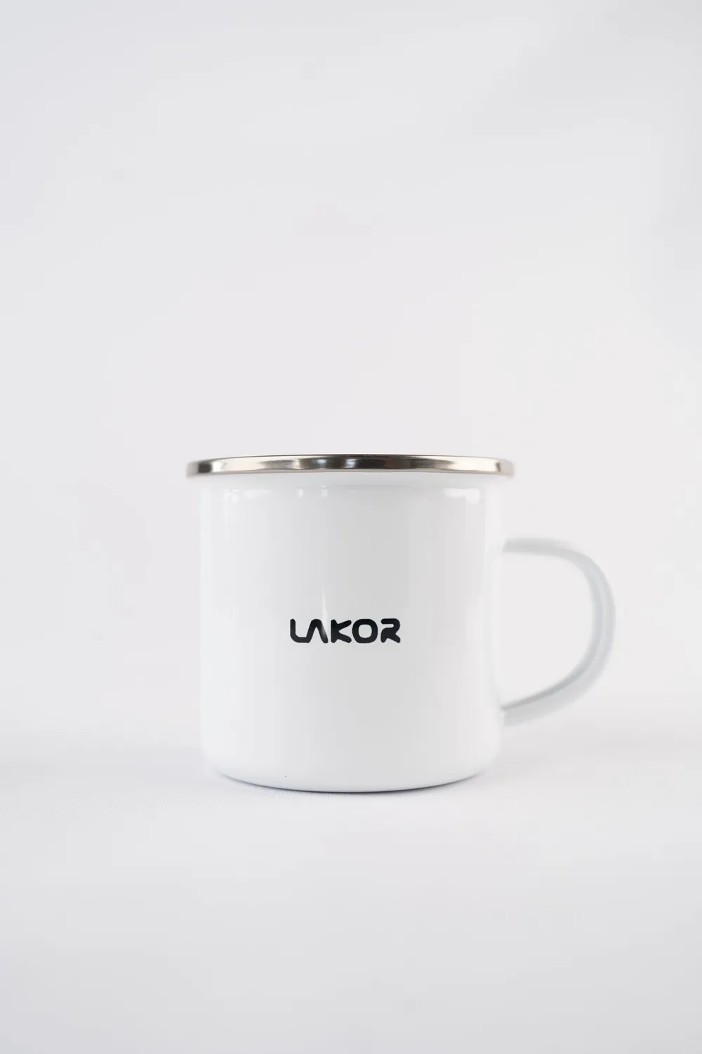 LAKOR Uncensored Emaillebecher Weiß aus Eisen