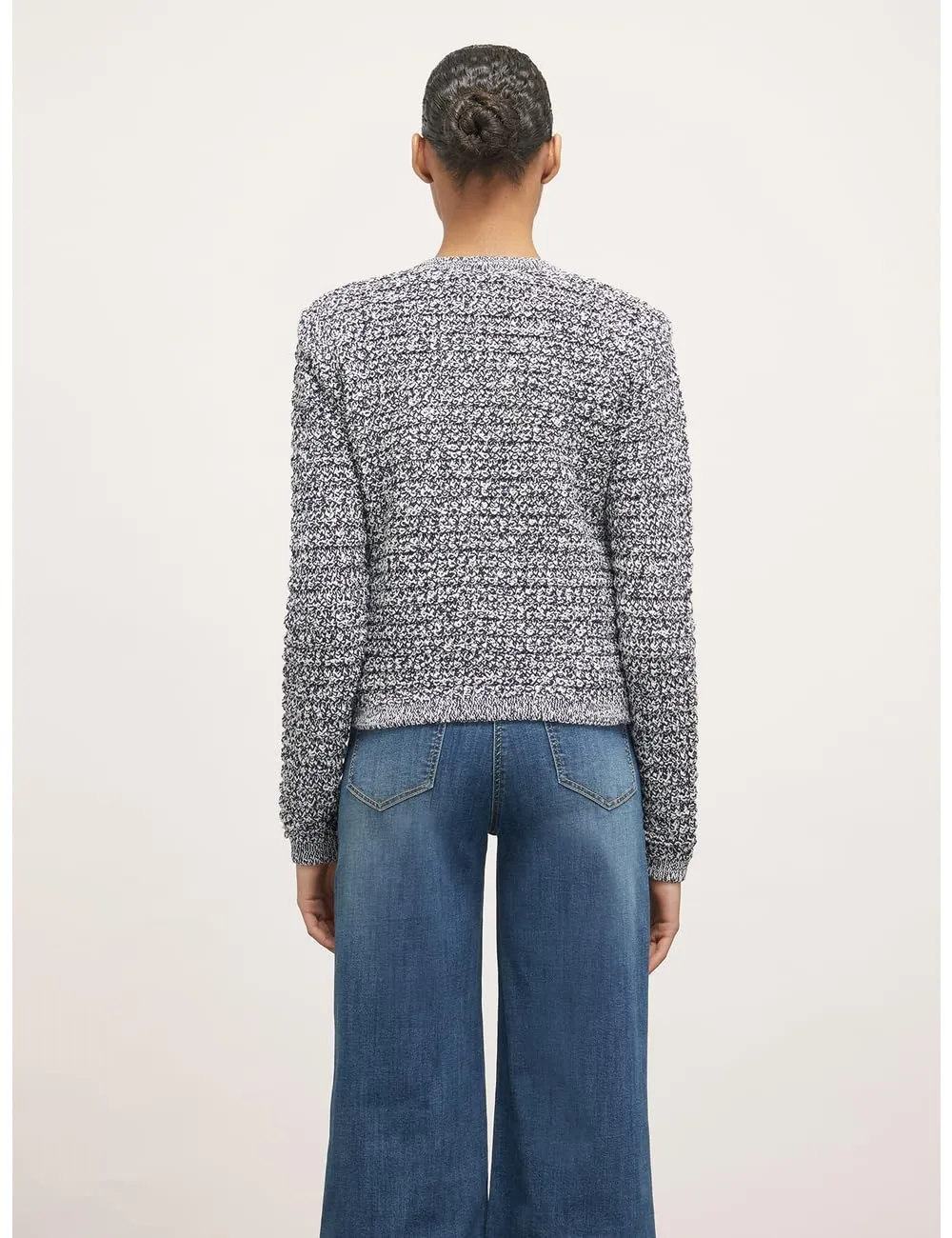 Motivi Kurzer Bouclé-Cardigan Jacke Baumwollmix