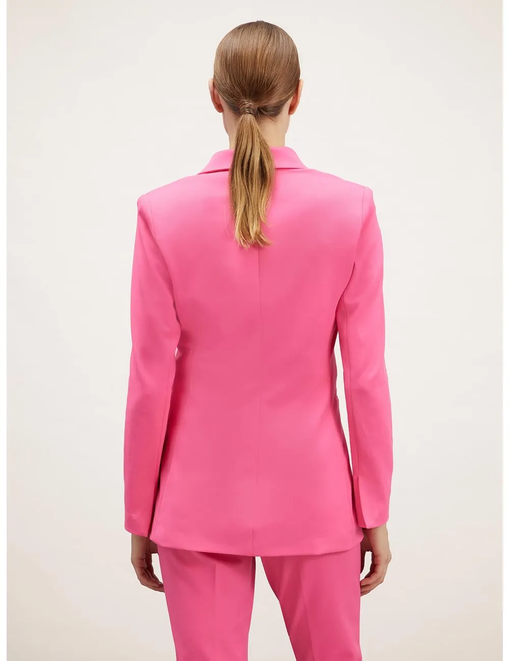 Motivi Blazer lang Jersey mit Satin schwarz