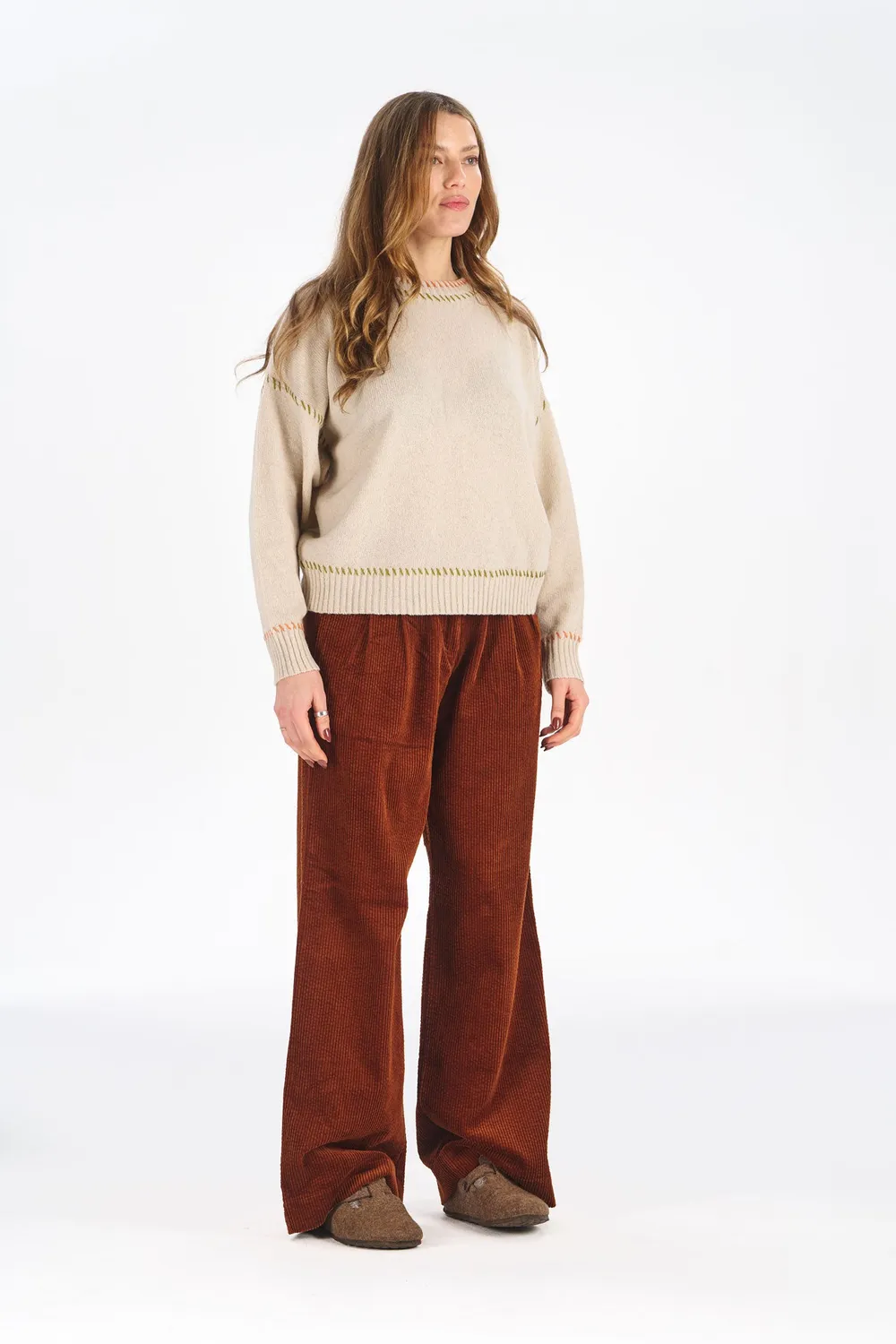 KOMODO ROSA Merino Pullover Sand für Damen