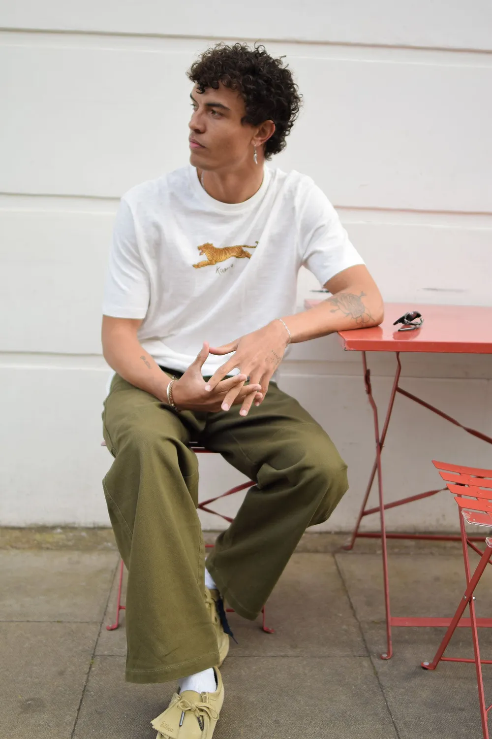 KOMODO Le Tigre T-Shirt Weiß Bio-Baumwolle