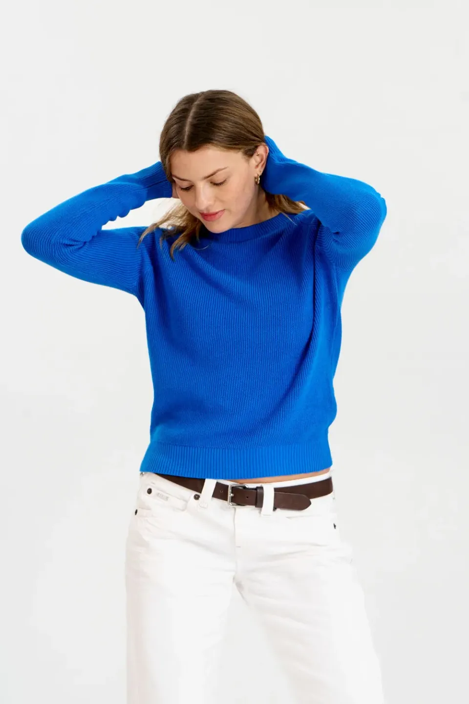KOMODO FOG Pullover Blau Bio-Baumwolle Damen