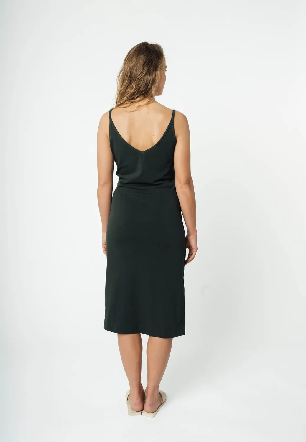 MELA Style SADHANA Midi Kleid dunkelblau aus Bio-Baumwolle