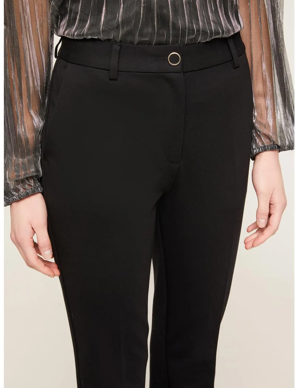 Motivi Flare-Hose Milano-Rib Bügelfalte