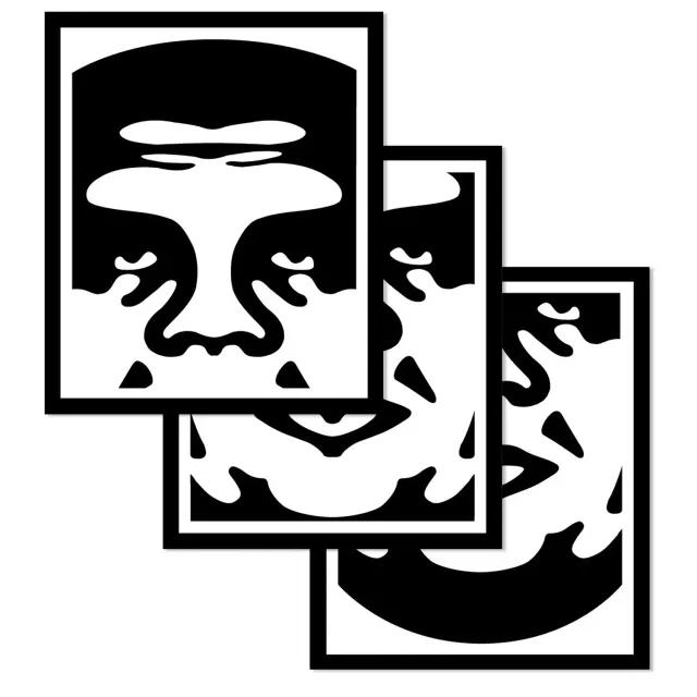 Obey 3-Face White Lithografie Set 3x 76x63 signiert