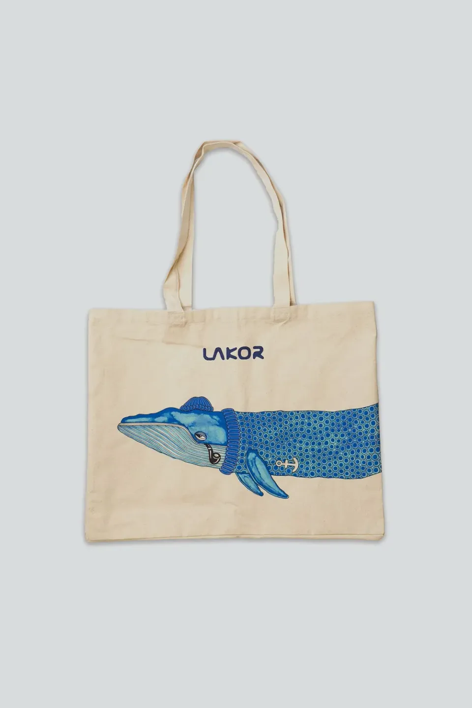 LAKOR Whale Tote Bag Off White Recycling