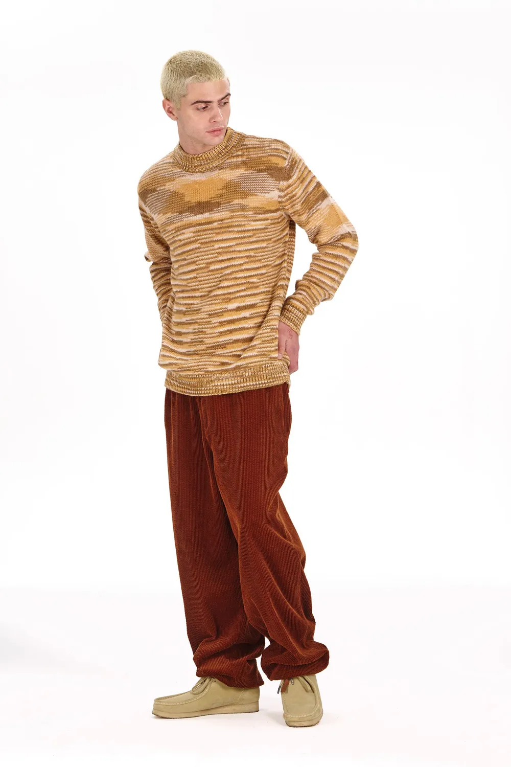 Komodo Teruma Pullover Sand Lammwolle Handstrick