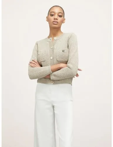Motivi Kurzer Bouclé-Cardigan Pailletten