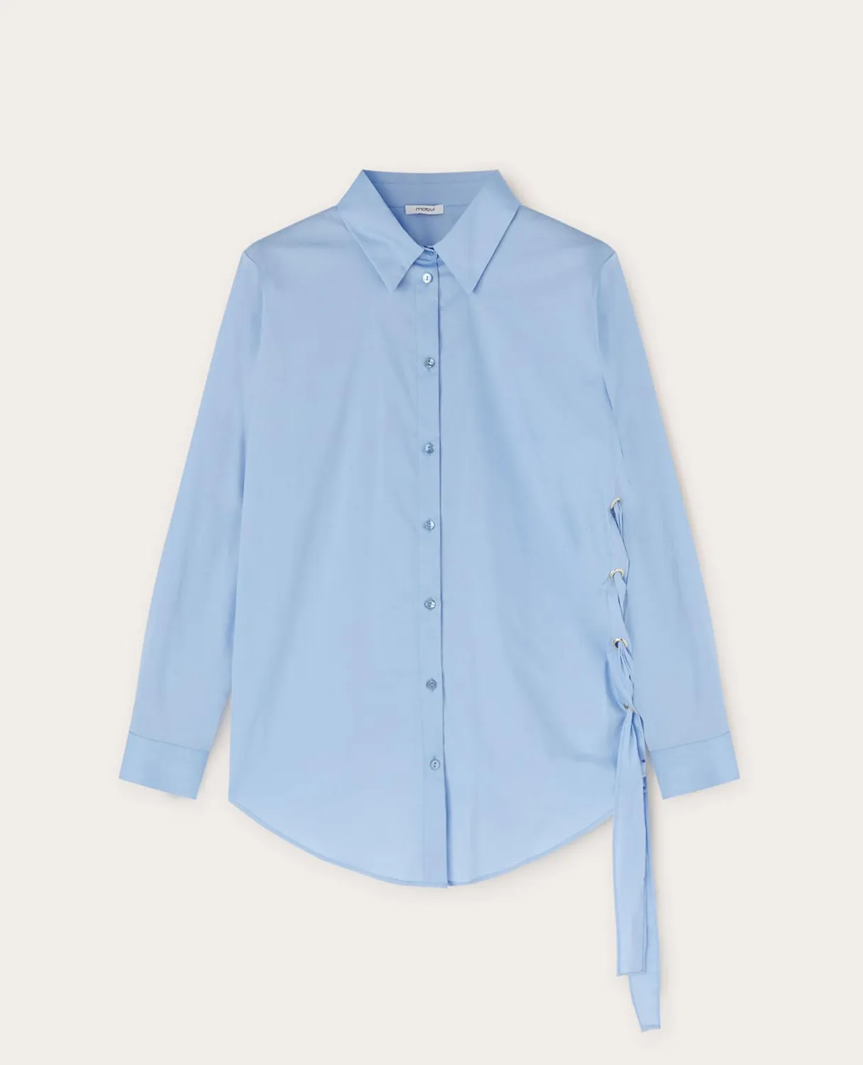 Motivi Oversize-Hemd hellblau Flechtwerk 46