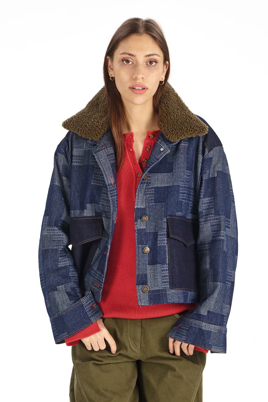 Komodo Raffie Jeansjacke Damen Denim Bio-Baumwolle