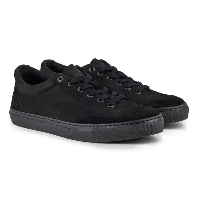 Langbrett LDR Sneaker Nubukleder schwarz unisex