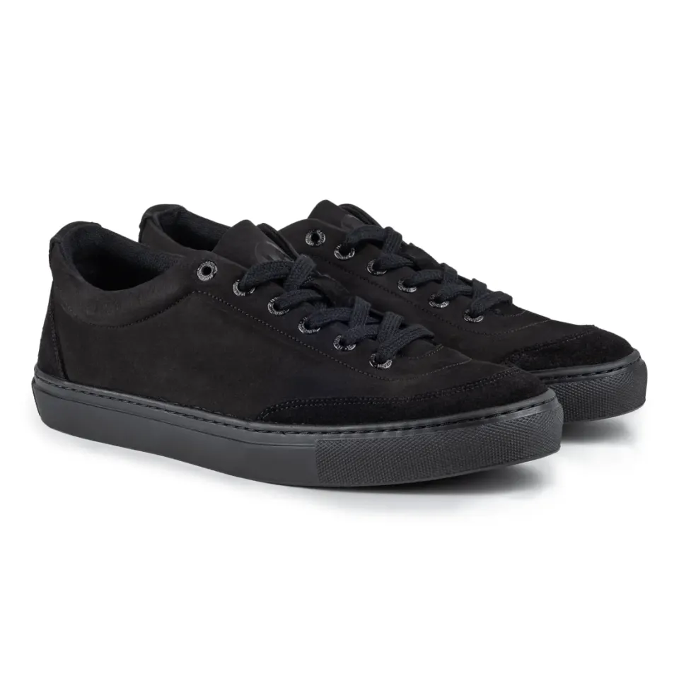 Langbrett LDR Sneaker Nubukleder schwarz unisex