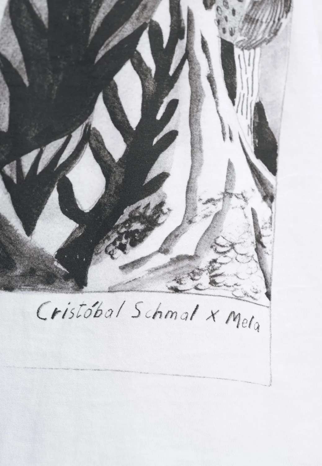 MELA Cristóbal Artist Edition T-Shirt weiß Print Bio