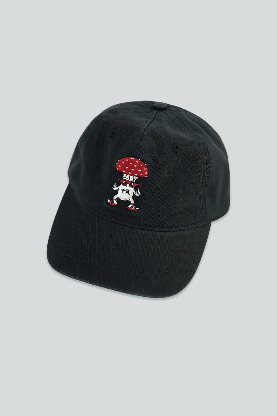 LAKOR Toxic Mushroom Baseball Cap Schwarz Bio-Baumwolle Onesize