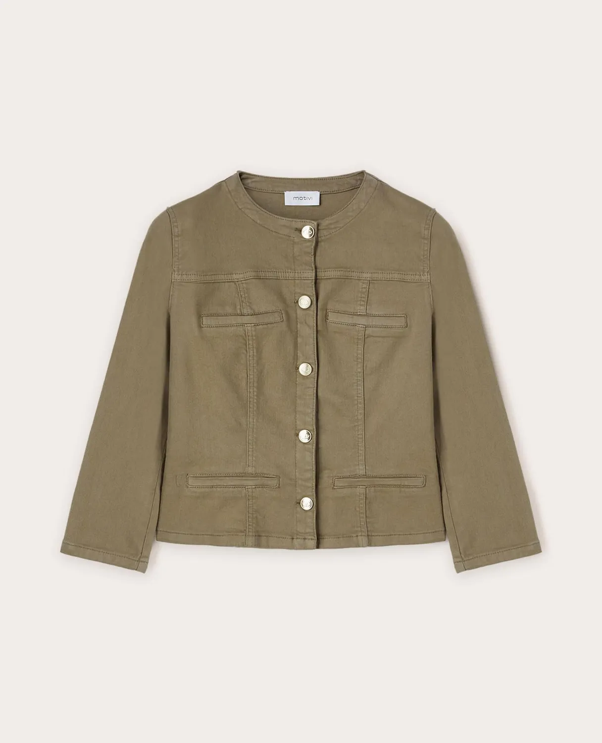 Motivi Blousonjacke aus Drillich Damen aus Baumwolle