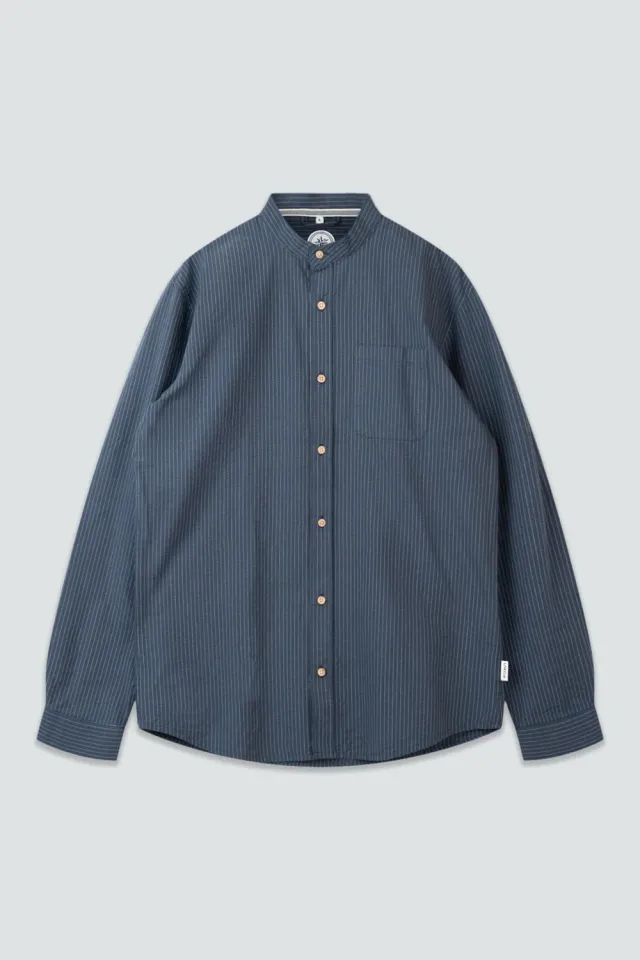 LAKOR Linus Light Hemd Blueberry Streifen