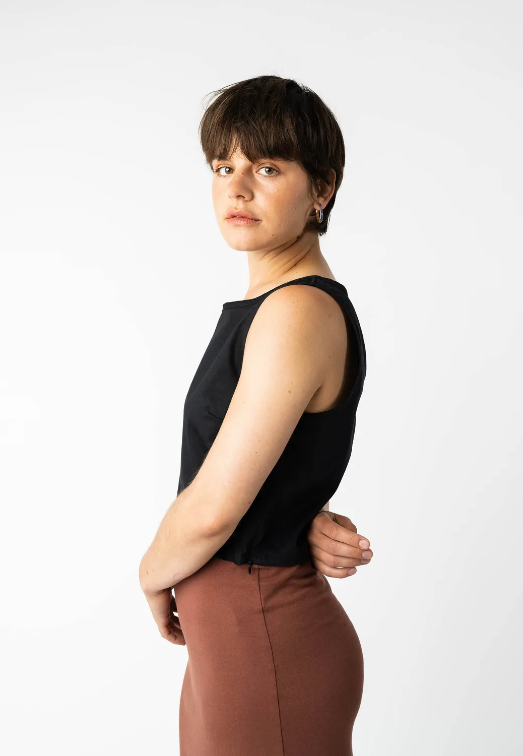 MELA TAMANI Top thymian aus Baumwolle