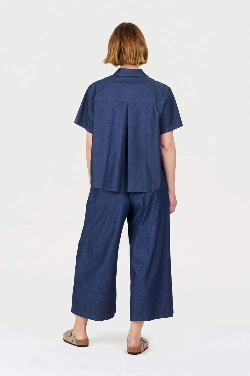 Komodo Polly Top Midwash Bio-Baumwolle Denim-Optik