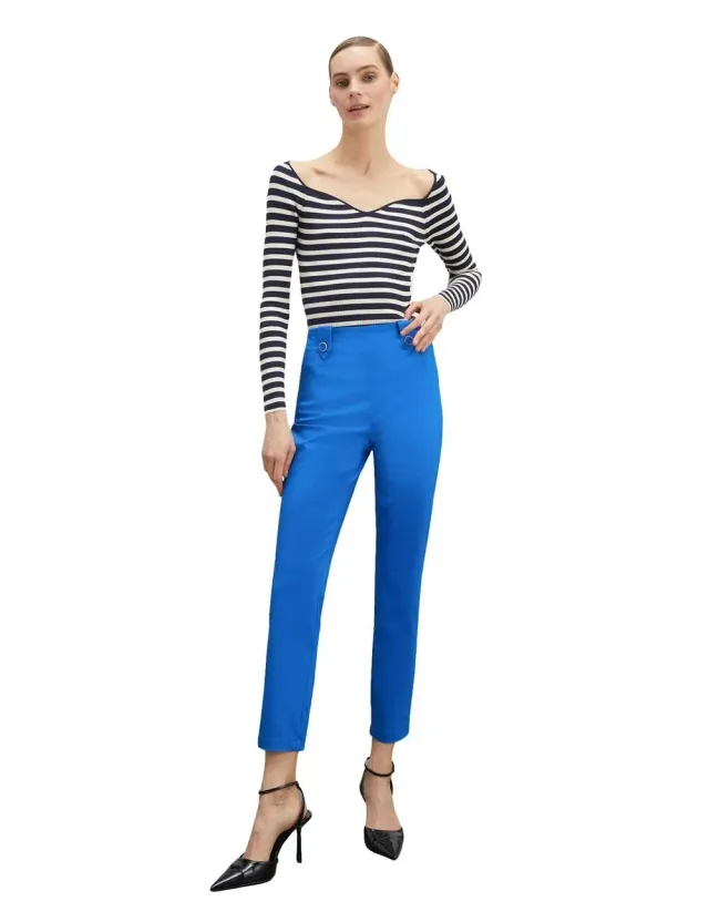 Motivi Spring Summer 24 Regular-Hose Stoffhose Baumwolle