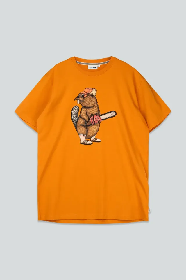 LAKOR Lazy Lumber T-Shirt Marmalade aus Bio-Baumwolle