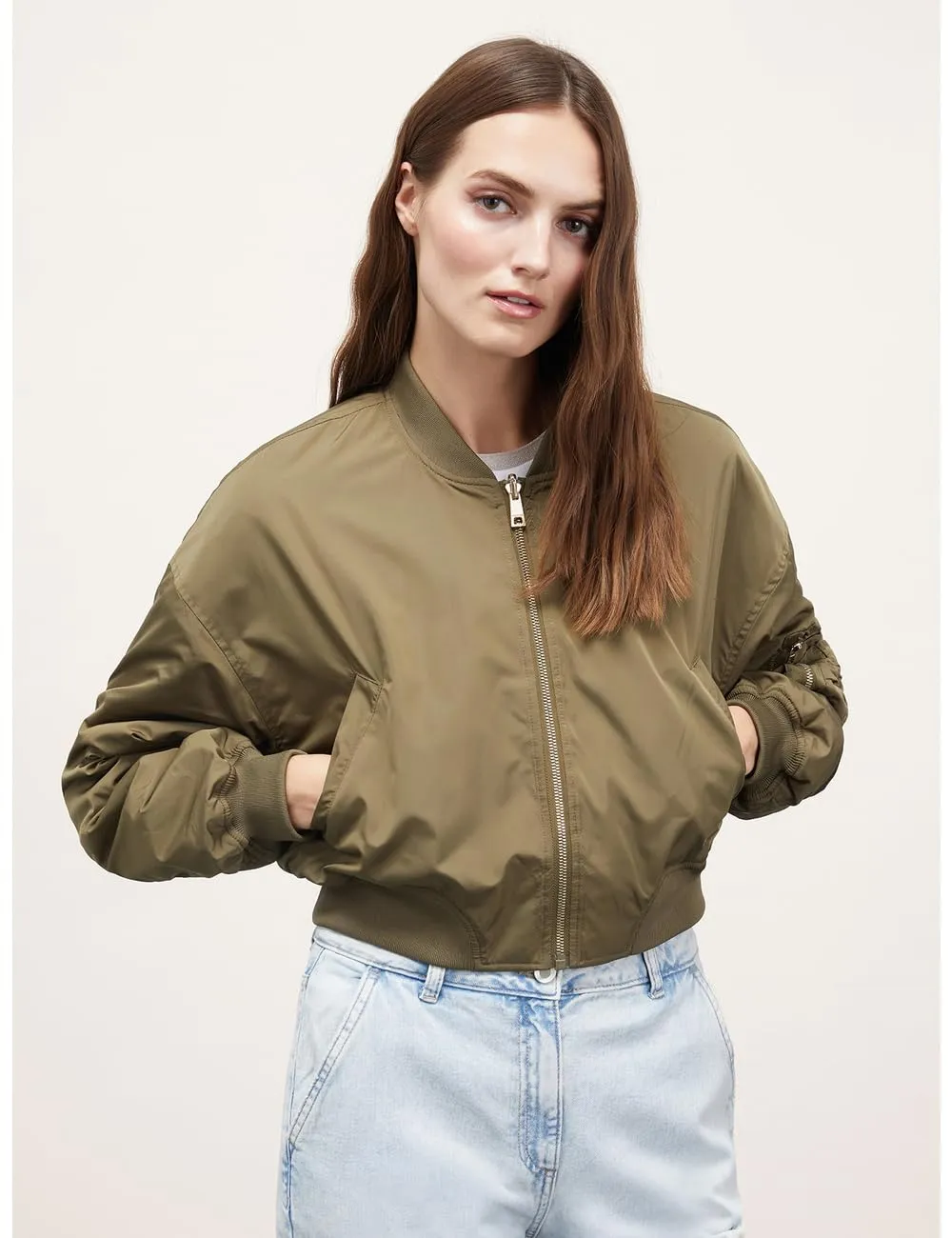 Motivi Bomberjacke glänzend Jacke Steppfutter Reiverschluss