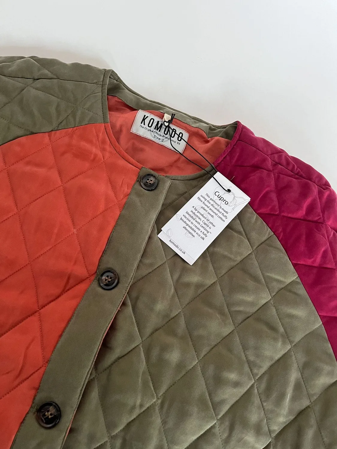 KOMODO LULU Cupro Jacke Multi Gr. 38 gesteppt