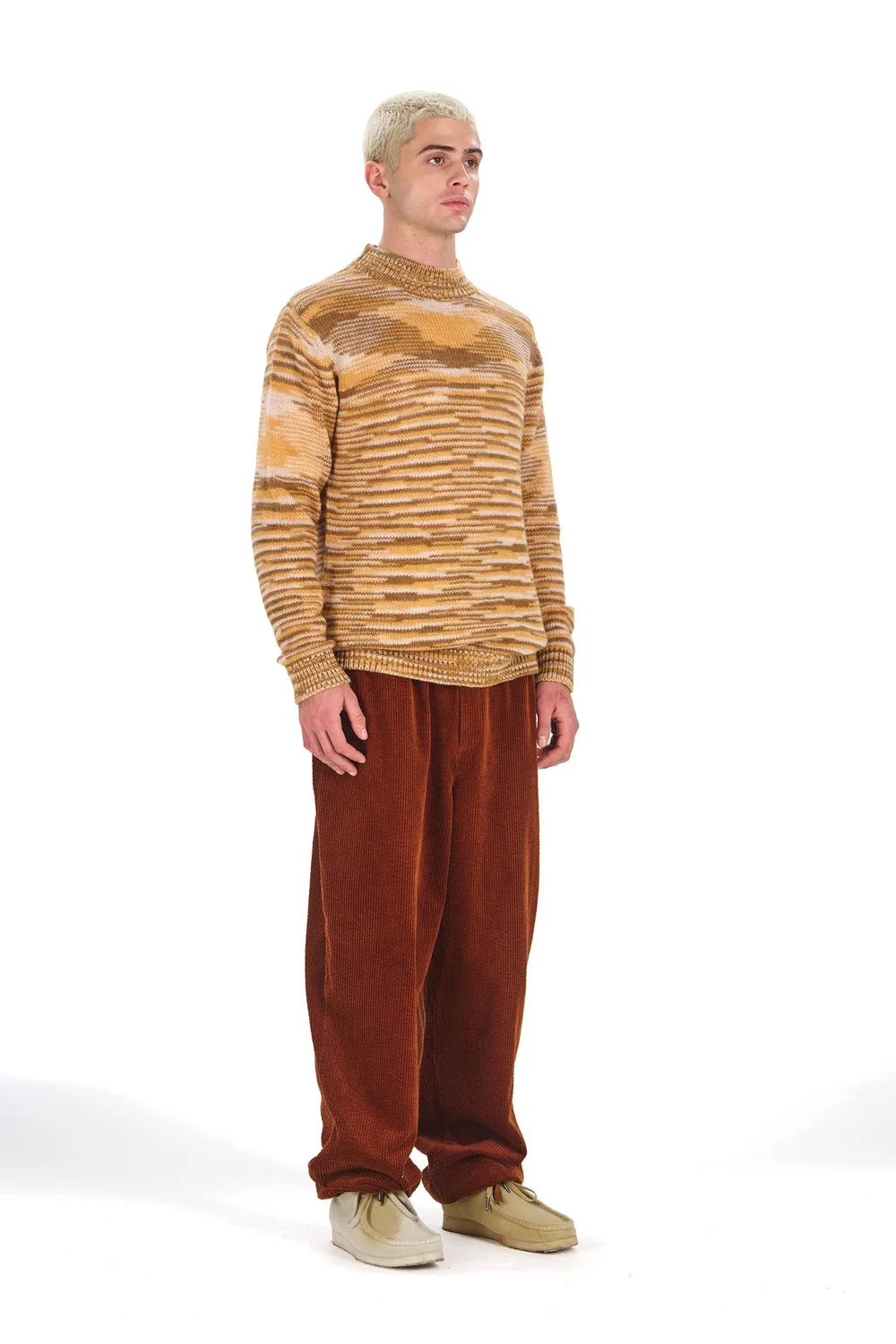 Komodo Teruma Pullover Sand Lammwolle Handstrick