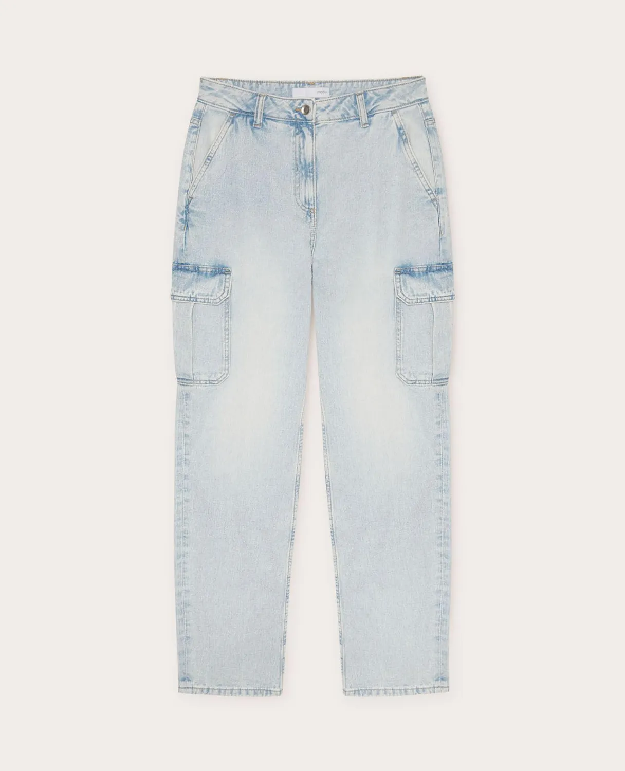 Motivi Cargo-Jeans hellblau Denim-Jeans