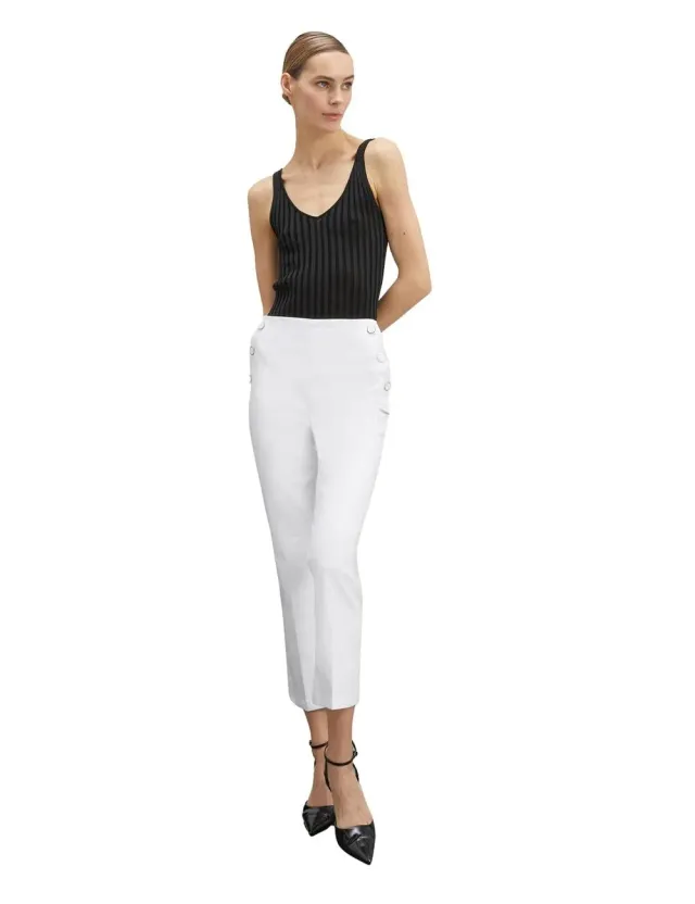 Motivi Kick-Flare-Hose mit Knopfmotiv Damen aus Baumwolle